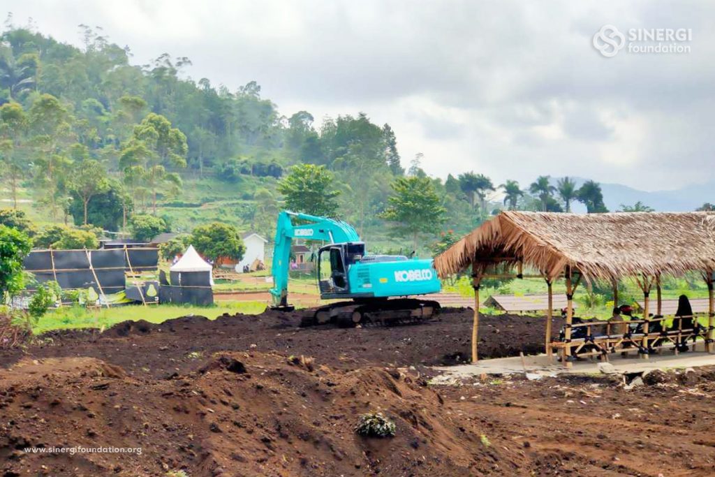 progress pembangunan, masjid darul aulia, islamic park