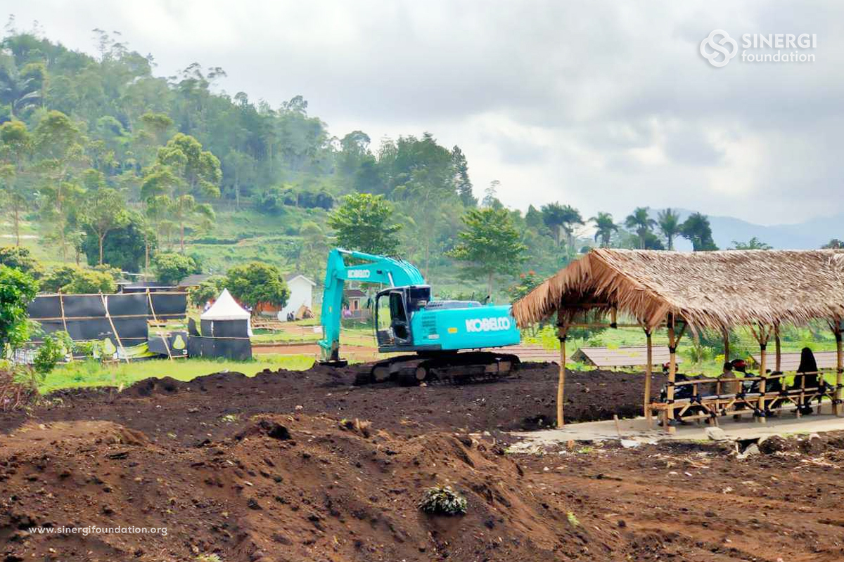 progress pembangunan, masjid darul aulia, islamic park