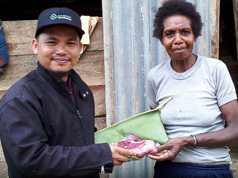 Relawan Sosial Sinergi Foundation salurkan Green Kurban di Papua