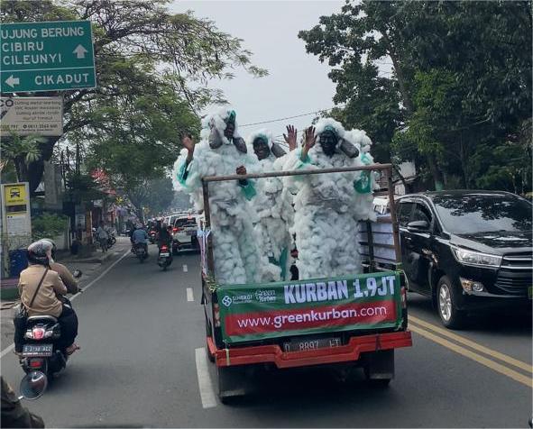 Domba Green Kurban Sinergi Foundation Keliling Kota Bandung: Tuai Perhatian Hingga Bikin Girang Bocah Pemburu Telolet