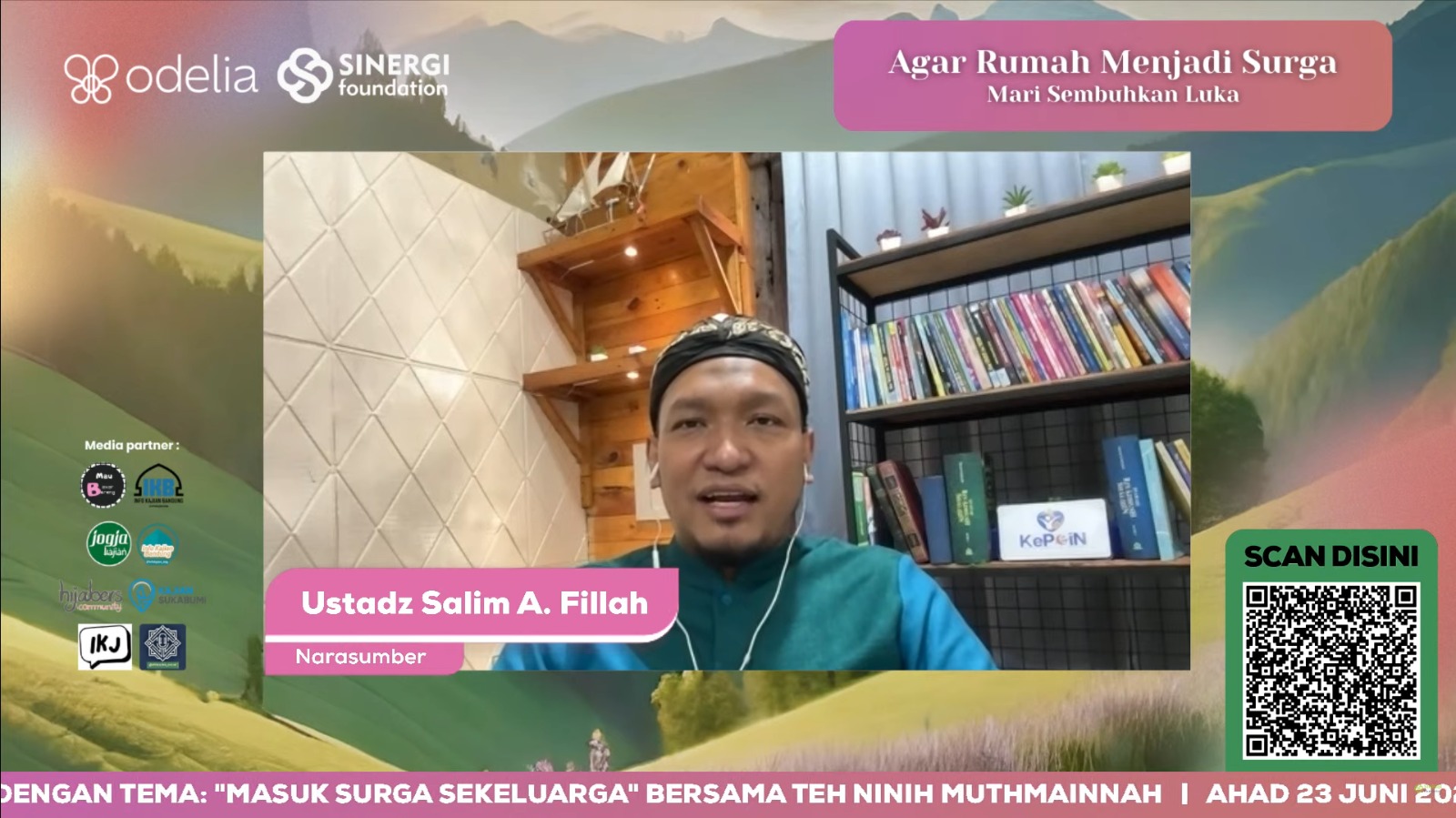 Ustaz Salim A. Fillah di Kajian SF - Odelia Hijab: Pernikahan Itu Ibadah yang Panjang
